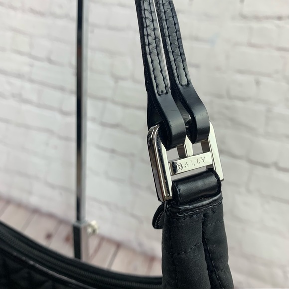 Bally Quilted Black Logo Shoulder Bag - Picture 4 of 9